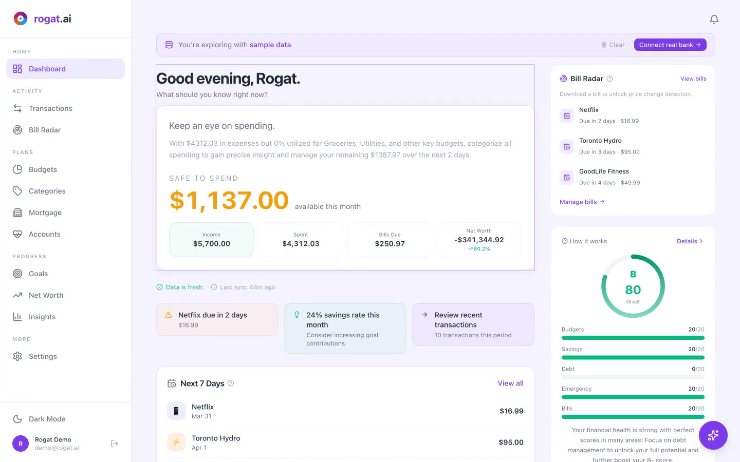 rogat.ai Dashboard Tutorial