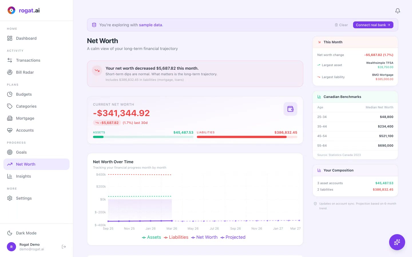 rogat.ai Net Worth Tutorial